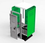 Туалетная кабина TOYPEK зеленая в разобранном виде