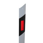 Пластиковый дорожный сигнальный столбик С30 скошенный верх ГОСТ 50970, 32843-2014 гибкий (сечение дуга)