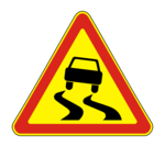 Знак 1.15 Скользкая дорога (временный)