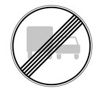 Знак 3.23 Конец запрещения обгона грузовым автомобилям