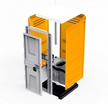 Туалетная кабина TOYPEK оранжевая в разобранном виде