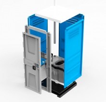 Туалетная кабина TOYPEK синяя в разобранном виде