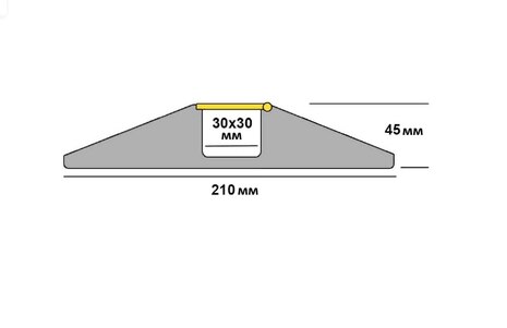 Кабель-канал одноканальный, канал 30х30 мм. 990х210х45мм