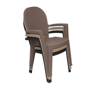 Сложенные пластиковые стулья Ротанг 91 см