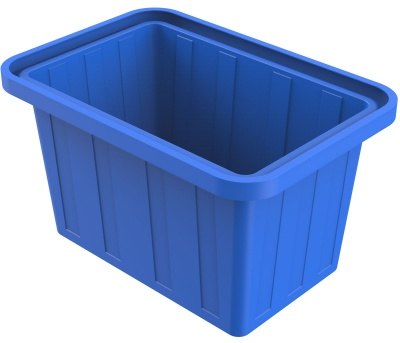 Ванна пластиковая 400 л прямоугольная (синяя)