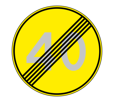 Знак 3.25 Конец ограничения максимальной скорости