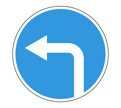 Знак 4.1.3 Движение налево
