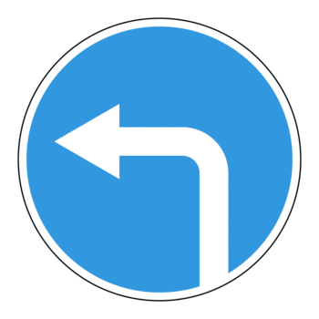 Предписывающий знак движение налево